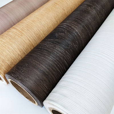 Tekstur Kayu Semi-Keras PVC Interior Film Sheet Untuk Proses Laminasi