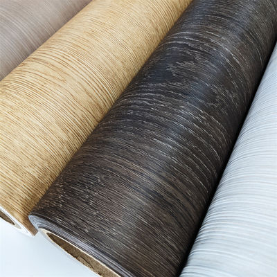Tahan Api PVC Membran Foil Kayu Biji 1-5Color Printing Kekuatan Tinggi