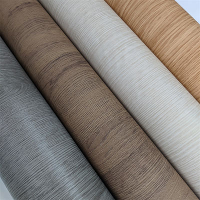 Film Furnitur PVC Desain Kayu Deep Embossed Untuk Pintu Lebar 1260mm 1400mm