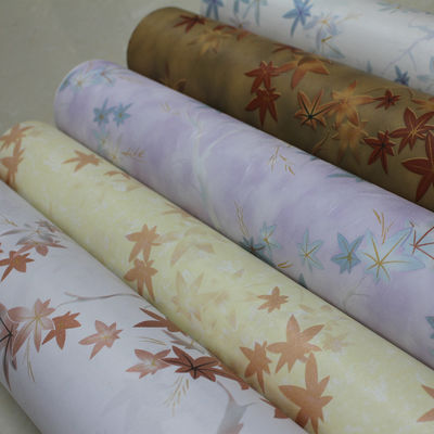 Anti Flame Matte Embossed Self Adhesive PVC Wallpaper Tekstur Anti Fouling