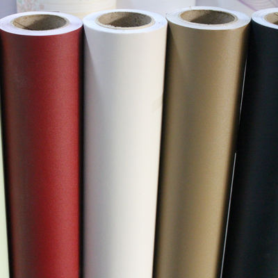 Waterproof Self Adhesive PVC Film Plain Color 0.08mm-0.15mm Kekuatan Tinggi