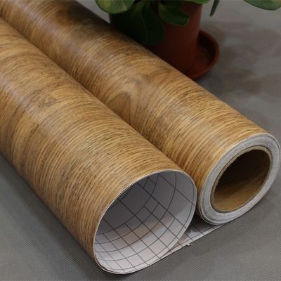 60cm*10m Film Plastik Self-Adhesive Tipis Tekstur Kayu Untuk Perabot Diperbaiki