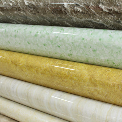 Film PVC Marmer Elegant Untuk Aplikasi Dinding Serbaguna 400m / Roll